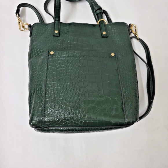 Carlos Santana, Crossbody Green Croc Purse with Coin Purse & Mobile Phone Pocket - Picture 10 of 16